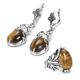Natural Stone Ring And Earring