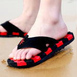 Striped Flip Flop Sandals