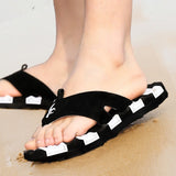 Striped Flip Flop Sandals