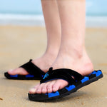 Striped Flip Flop Sandals