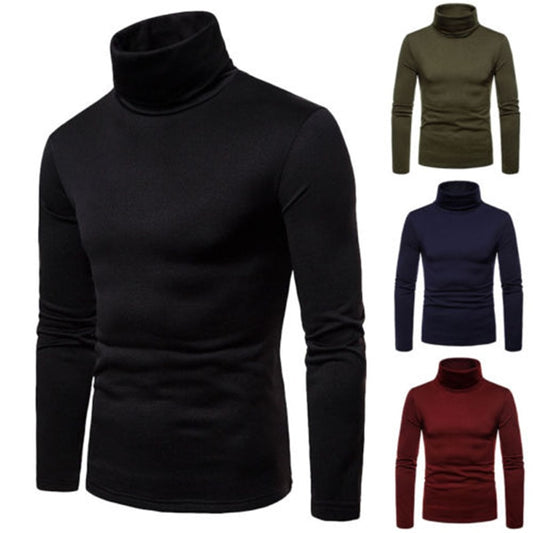 Men's Sweaters Winter  Turtleneck Long Sleeve Plain