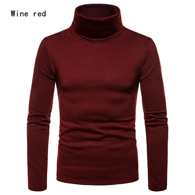 Men's Sweaters Winter  Turtleneck Long Sleeve Plain