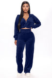 Casual Solid Color Velvet Jogging Suit