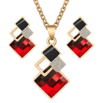 Crystal Necklace And Earrings Set