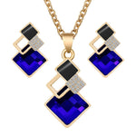Crystal Necklace And Earrings Set