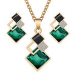 Crystal Necklace And Earrings Set