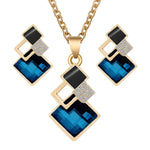Crystal Necklace And Earrings Set