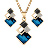 Crystal Necklace And Earrings Set