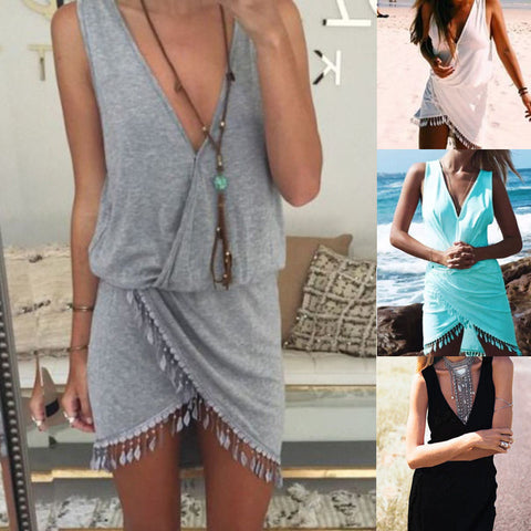 V-Neck Beach Cover Up