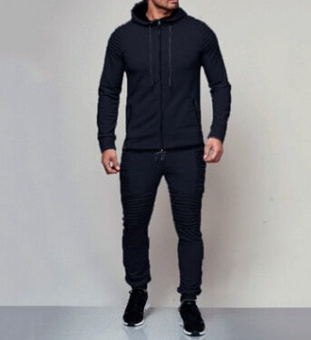 Solid Cotton Athletic Jogging Suit