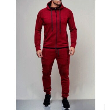 Solid Cotton Athletic Jogging Suit