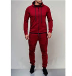 Solid Cotton Athletic Jogging Suit