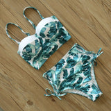 High Waist Strappy Push Up Bikini