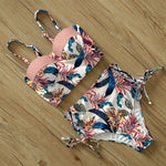 High Waist Strappy Push Up Bikini