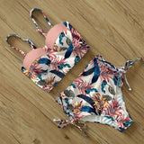 High Waist Strappy Push Up Bikini