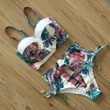 High Waist Strappy Push Up Bikini