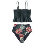 Smock Ruffle High-Waist Bikini