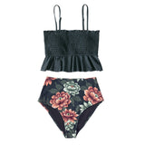 Smock Ruffle High-Waist Bikini