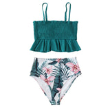Smock Ruffle High-Waist Bikini