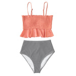 Smock Ruffle High-Waist Bikini
