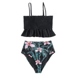Smock Ruffle High-Waist Bikini