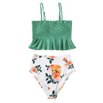 Smock Ruffle High-Waist Bikini