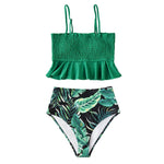 Smock Ruffle High-Waist Bikini