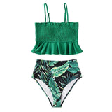 Smock Ruffle High-Waist Bikini