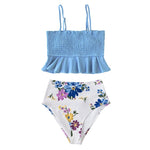 Smock Ruffle High-Waist Bikini