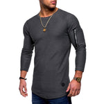 Long-Sleeve Solid Color T-Shirt