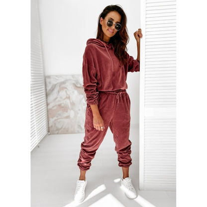 Loose Fit Velvet Jogging Suit