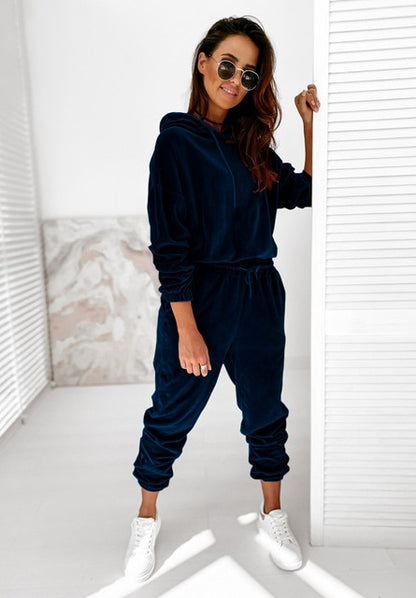 Loose Fit Velvet Jogging Suit