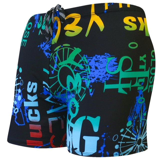 Multi-Print Boxer Swimming Trunks