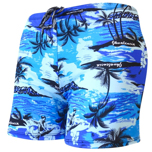 Multi-Print Boxer Swimming Trunks