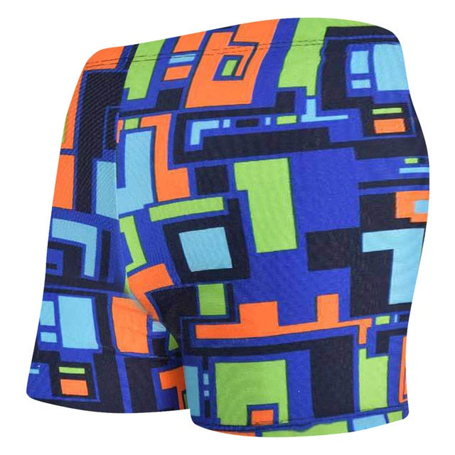 Multi-Print Boxer Swimming Trunks