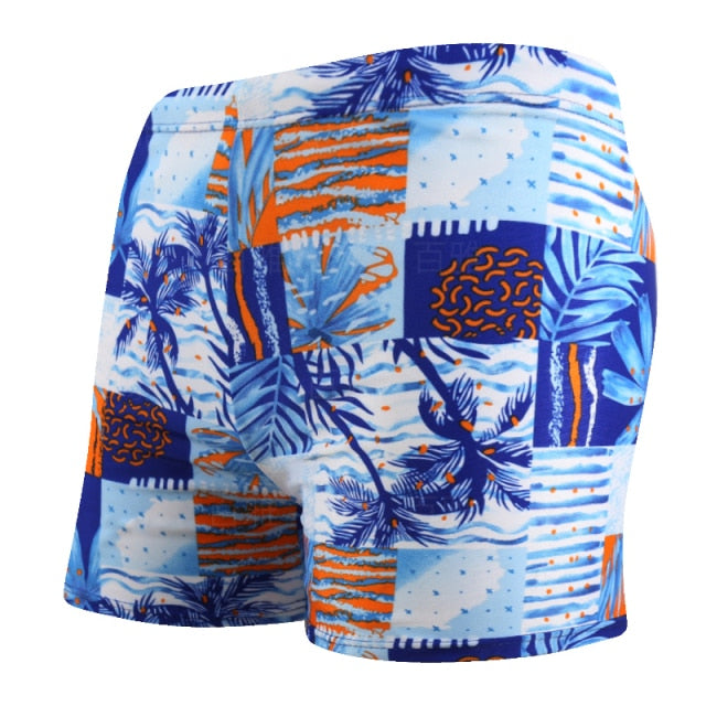 Multi-Print Boxer Swimming Trunks