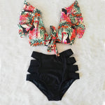 High Waist Women's Ruffle Bikini Swimwear