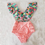 High Waist Women's Ruffle Bikini Swimwear