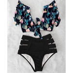 High Waist Women's Ruffle Bikini Swimwear