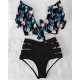 High Waist Women's Ruffle Bikini Swimwear