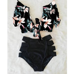 High Waist Women's Ruffle Bikini Swimwear