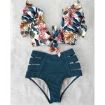High Waist Women's Ruffle Bikini Swimwear