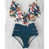 High Waist Women's Ruffle Bikini Swimwear
