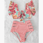 High Waist Women's Ruffle Bikini Swimwear