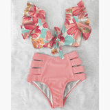 High Waist Women's Ruffle Bikini Swimwear