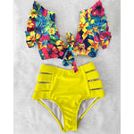 High Waist Women's Ruffle Bikini Swimwear