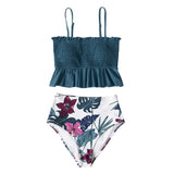 Smock Ruffle High-Waist Bikini