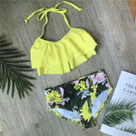 Two-Piece Halter Top Swim Suit