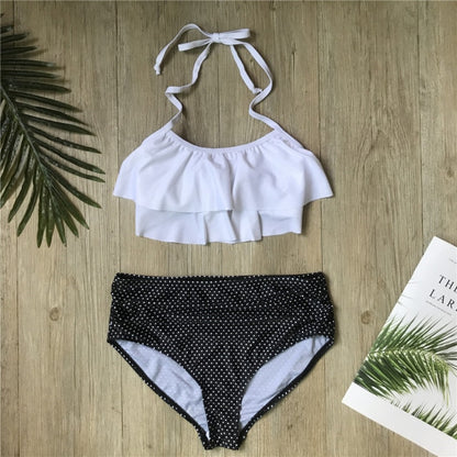 Two-Piece Halter Top Swim Suit
