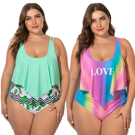 Plus Size Multi-Color Bikini Set